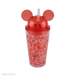 New hot sale kids straw cups girls cooling cups creative juice cups