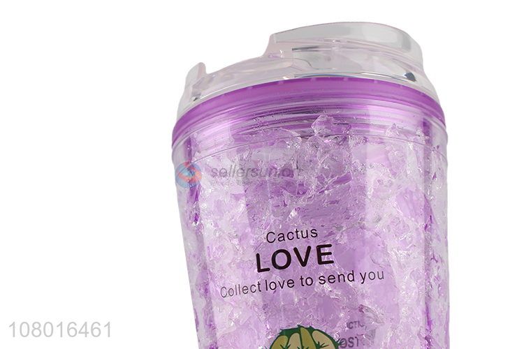 Online wholesale summer plastic fashion cooling cup juice cup for ladies