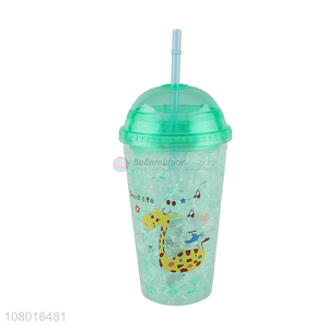 Factory supply  reusable juice cup plastic straw cup summer water cups