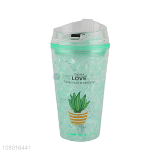 New arrival summer cups double-walled reusable plastic cooling cup