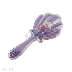 Low price plastic purple hairdressing massage comb wholesale