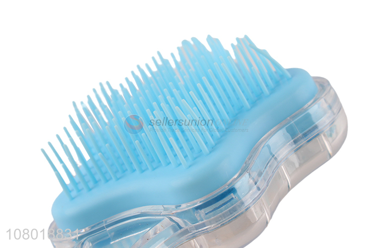 Low price sale blue creative plastic massage comb for ladies