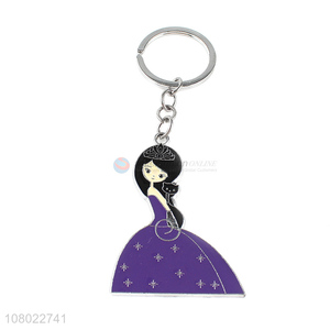 Yiwu market bag charms key chain metal enameled keychain for girls