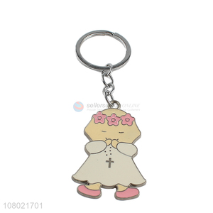 Good quality metal keychain enamel lovely key chain advertising gift