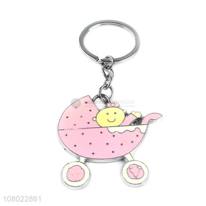 New arrival cute baby key chains metal enameled keychain for promotion