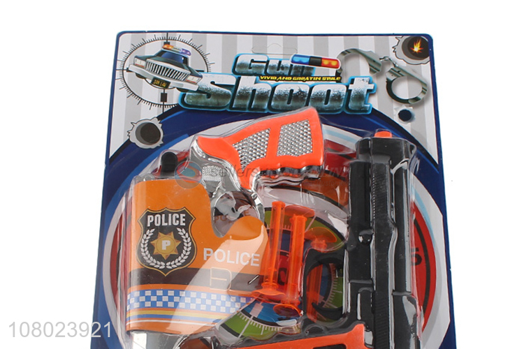 Yiwu factory plastic kids pretend play set police set toys