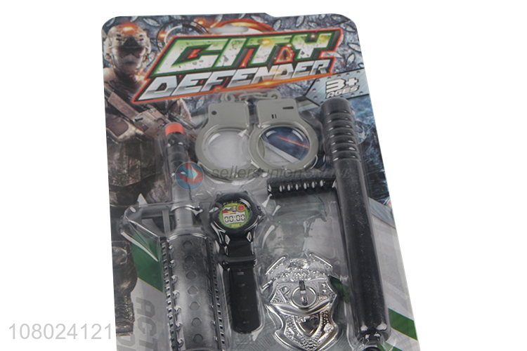 Wholesale from china plastic children police set toys