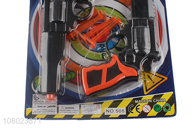 Most popular funny boys kids police set toys with soft bullet gun