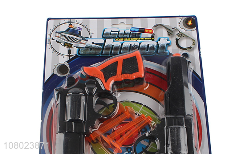 Most popular funny boys kids police set toys with soft bullet gun