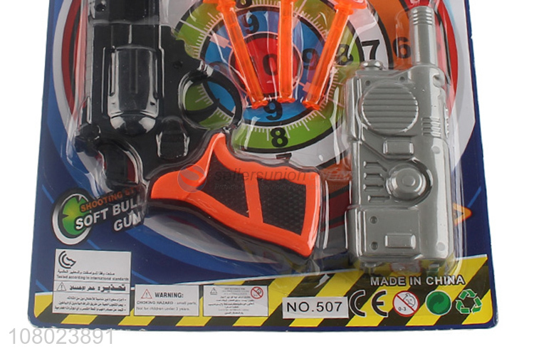 China factory plastic children soft bullet gun toys police set toys
