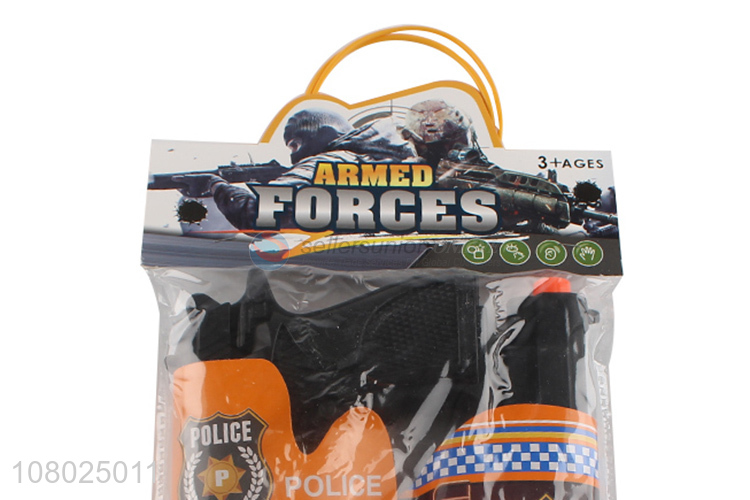 Hot selling children funny police set toys with soft bullet gun