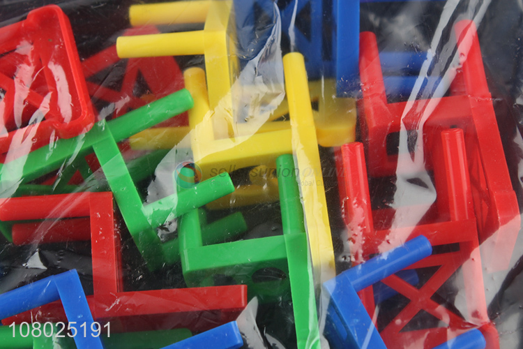 Plastic Blocks Stacking Chairs Kids Educational Family Game