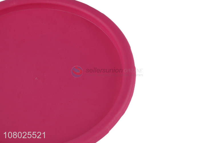 Yiwu wholesale pink silicone frisbee portable pet outdoor toys