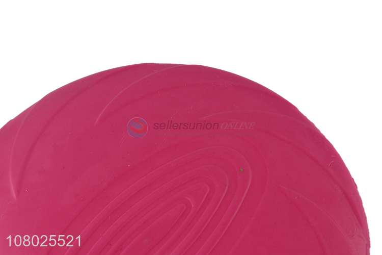 Yiwu wholesale pink silicone frisbee portable pet outdoor toys