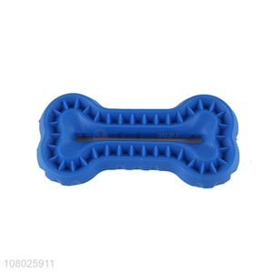 Yiwu direct sale blue silicone pet chew toy molar biscuits toy