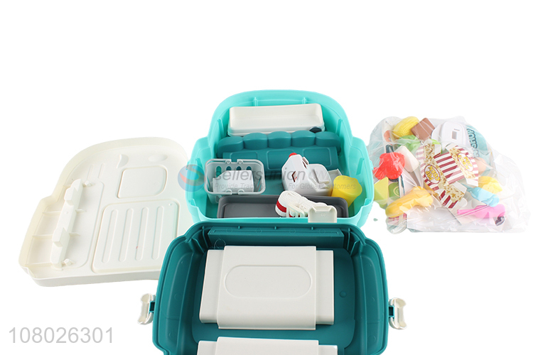 New design super market simulation toy backpack playing toys