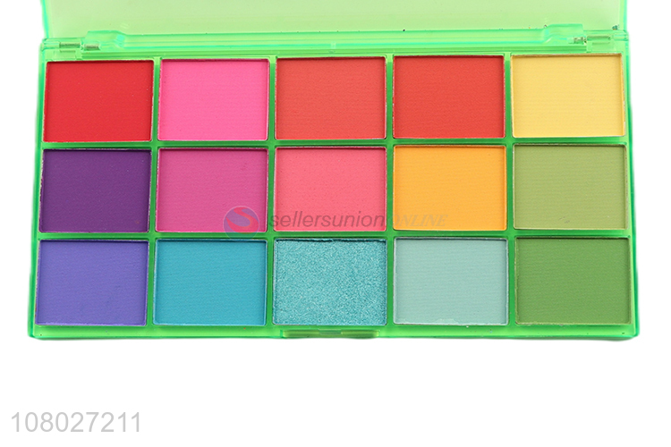 Good quality 15 colors eyeshadow palette bright color fruit eyeshadow