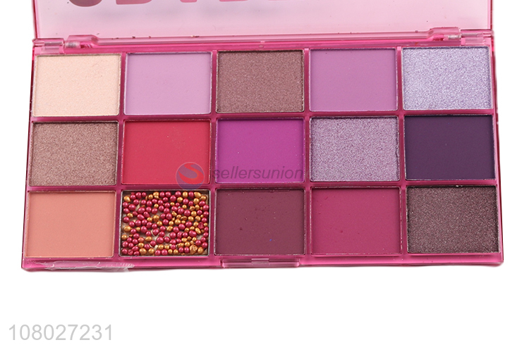 China products 15 colors eyeshadow palette long lasting grape eyeshadow