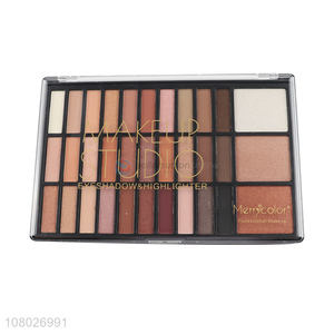 New arrival waterproof long lasting 33 colors eyeshadow highlighter palette