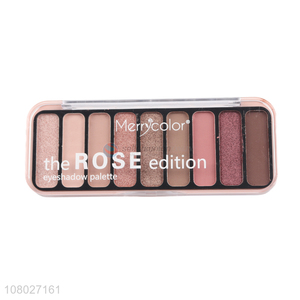 Latest imports 9 colors rose edition eyeshadow palette custom logo makeup