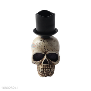 Hot products skull shape holiday decoration candlestick