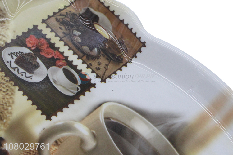 High quality custom melamine serving platter coffee appetizer serving tray