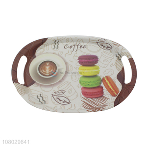Top product melamine serving platter melamine serving tray with handles