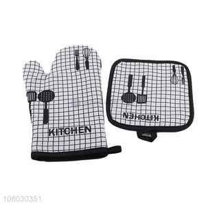 China products oven mitts and pot holders sets kitchen cooking gloves set