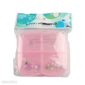 New design pink plastic pill box medicine box for sale