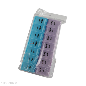 Yiwu wholesale weekly plastic pill case medicine box