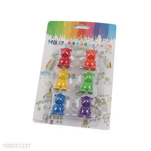 Low price wholesale color bear crayons set for children