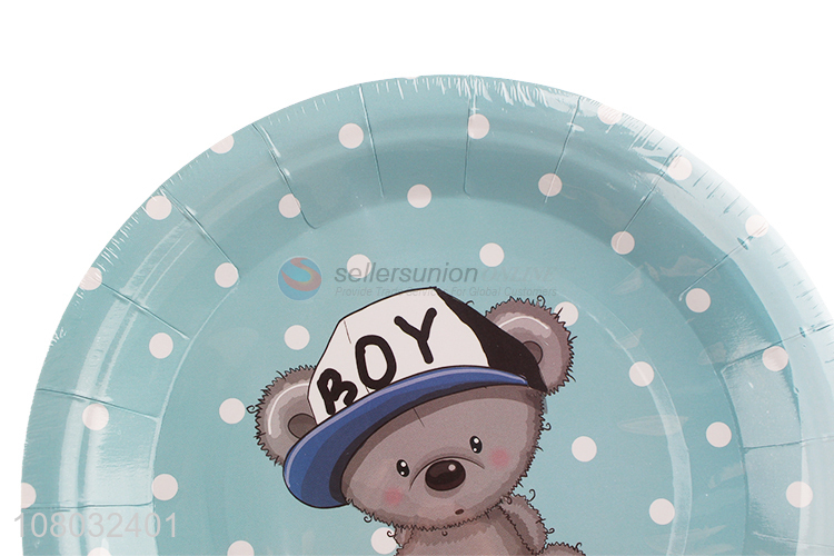 Good Sale Cartoon Pattern Paper Plate Disposable Plate