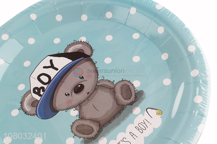 Good Sale Cartoon Pattern Paper Plate Disposable Plate
