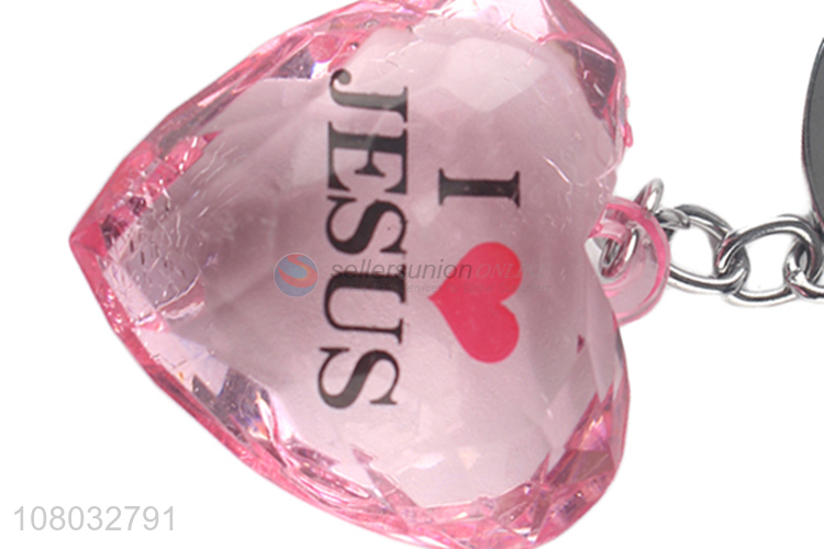 Yiwu market pink transparent pendant creative keychain pendant