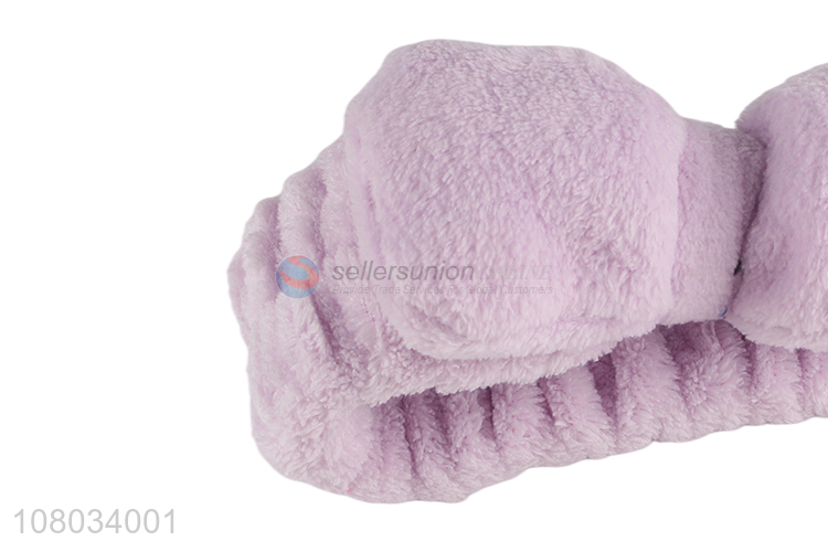 Factory supply facial makeup hairband elastic microfiber headband for spa