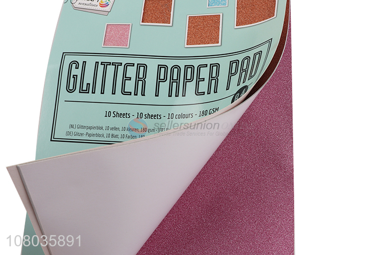 Factory wholesale multicolor glitter paper handmade cardboard for children