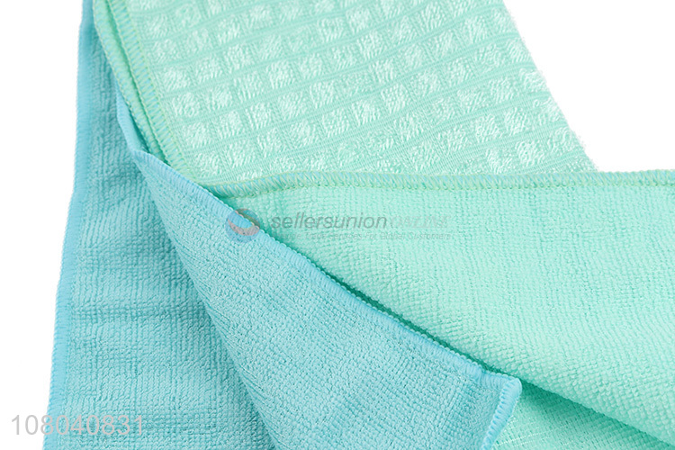 Good sale blue polyester kitchen cleaning towel