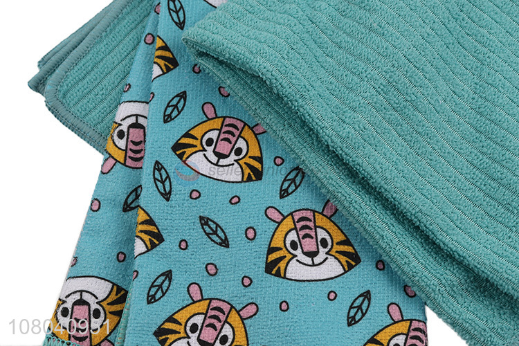 Low price wholesale blue kitchen cleaning towel set