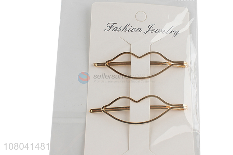 Factory supply lips shape fashion women hairpin for accessories
