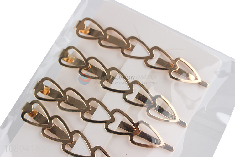 Creative products heart shape fashion golden hairpin