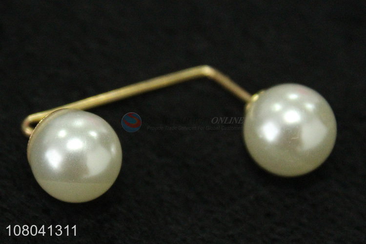 Good quality double pearls women wedding jewelry brooch