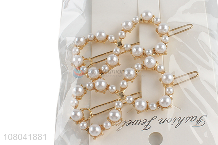 Online wholesale fashion girls pearl hairpin for decoration