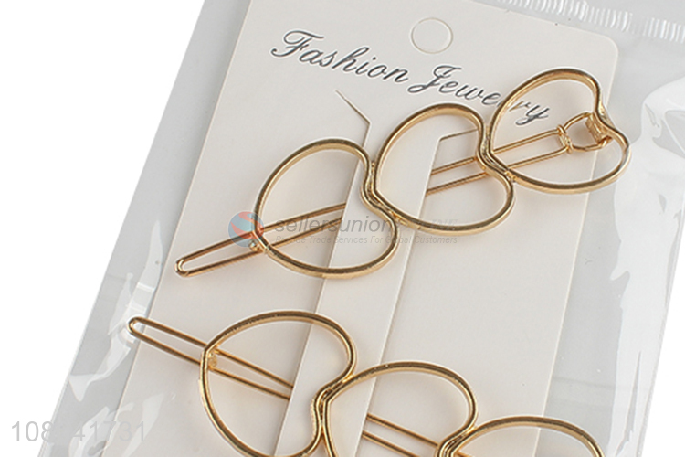 Best price heart shape alloy women hairpin for decoration