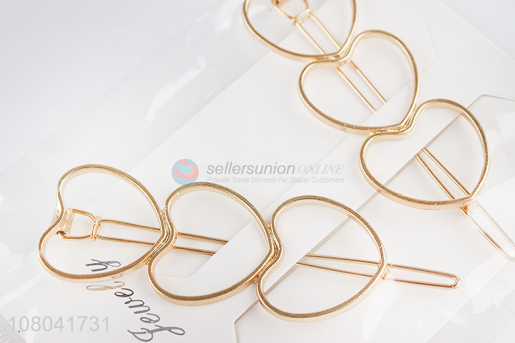 Best price heart shape alloy women hairpin for decoration
