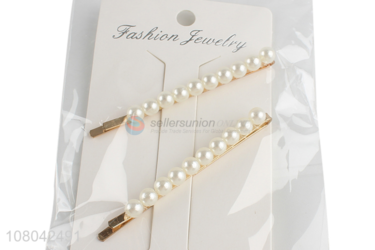 Fashion products white girls hairpin pearl headwear