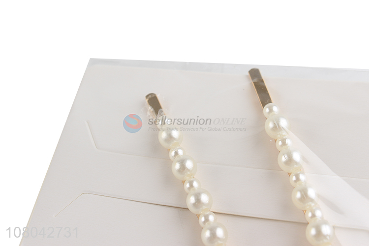 Most popular white pearl hairpin women hair clips for sale