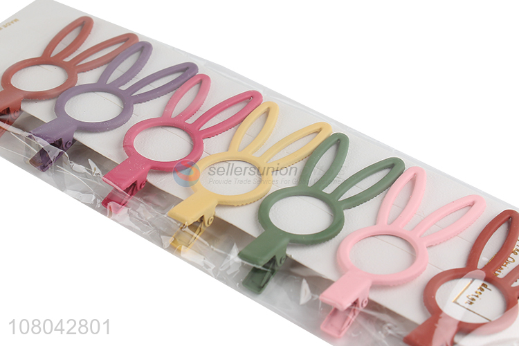 Cute design rabbit shape multicolor girls hairpin hair clips