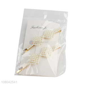 Wholesale from china custom pearl hairpin fashion headwear