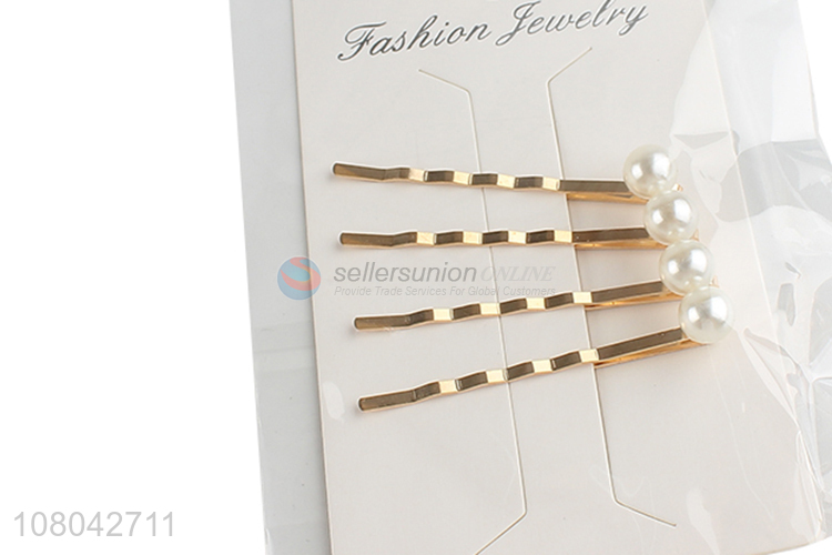 Popular products fashionable women hairpin pearl hair clips