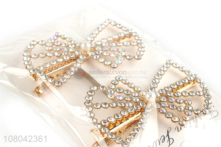 Best sale alloy bowknot shape delicate women hairpin